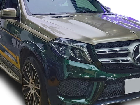 TPU Vulkangrau Waldmoos Grün Flip Metallic Glanz Satin